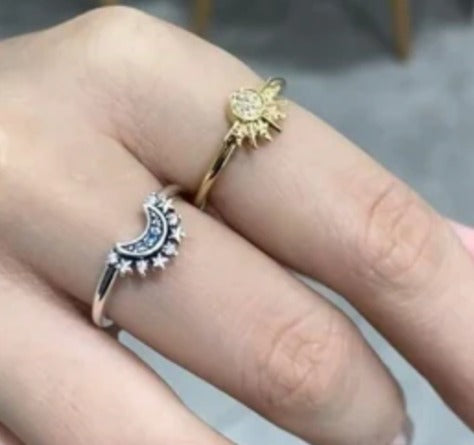 Anillo Sol y Luna 2 en 1